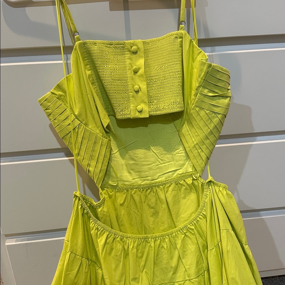 Lime Cutout Maxi Dress - Picture 8 of 9